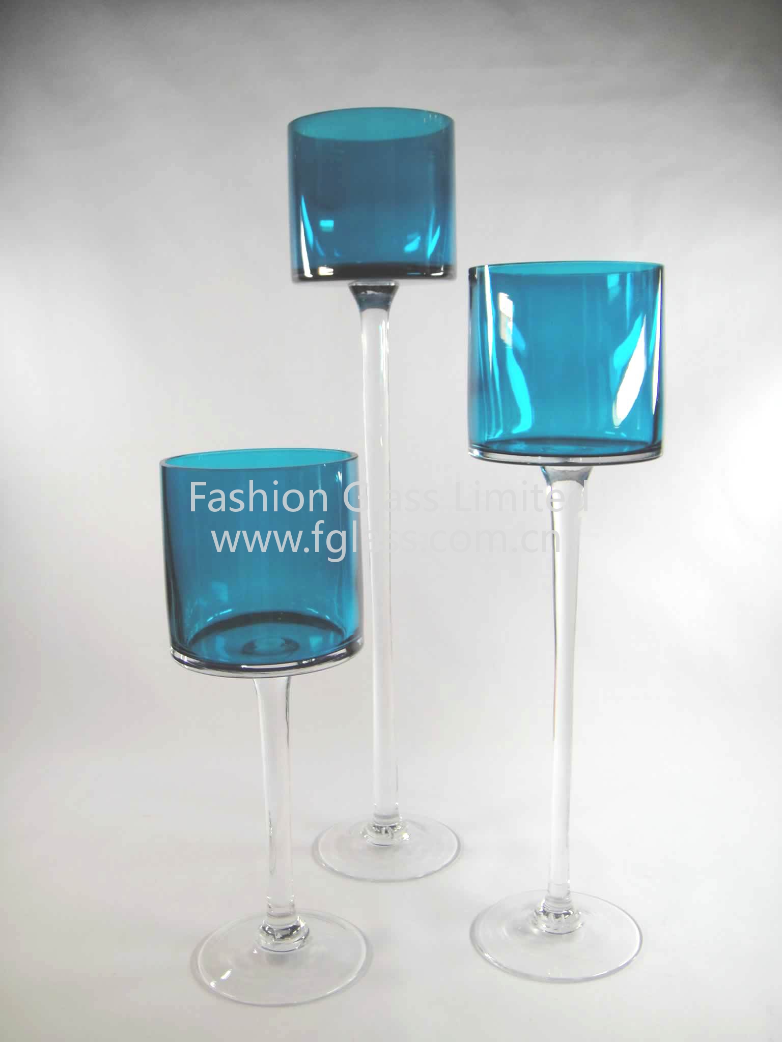 FG1917 Hand Blown Candle Glass
